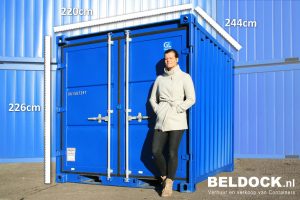 Afmeting opslagcontainer 8 ft