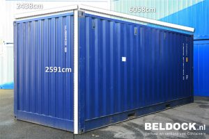 Afmeting zeecontainer 20 ft