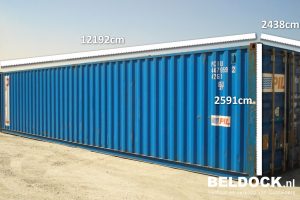 Afmeting 40 ft zeecontainer gebruikt